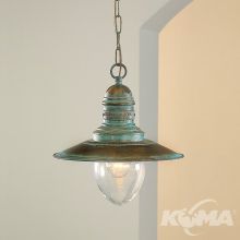 Ancora oprawa wisząca 1x42W E27 230V antyczna zieleń/transparentny klosz